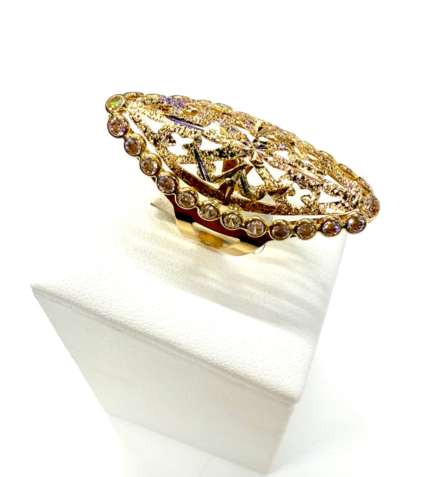 Bagues Marquise Or Jaune 18k Taille-52