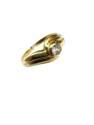 Solitaire en or jaune 18K Taille-59