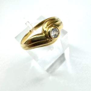 Solitaire en or jaune 18K Taille-59