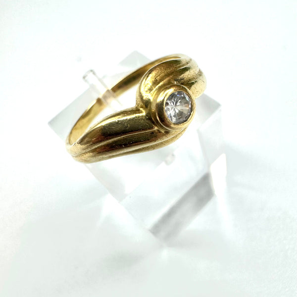 Solitaire en or jaune 18K Taille-59