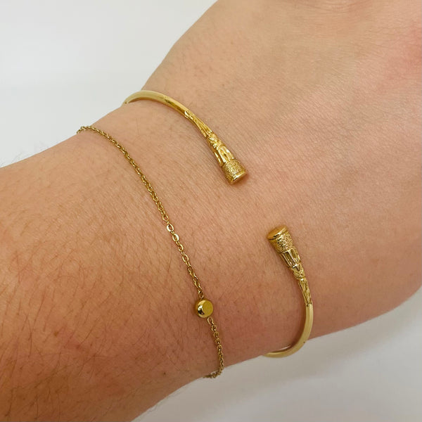 Bracelet Jonc Malgache en Or Jaune 18K