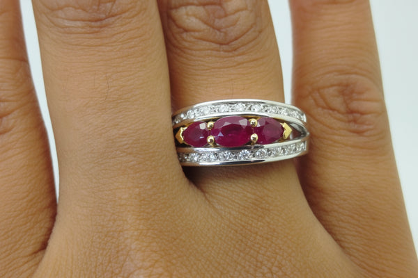 Bague en Or Blanc 18K - Taille 55 - 7.52 G