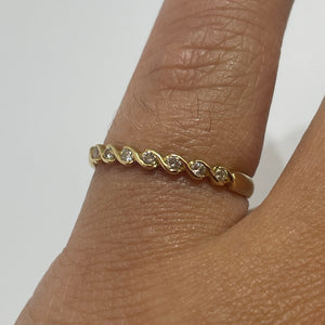 Bague demi-tour en Or jaune 18 carats - Taille 54 1.27 Grs