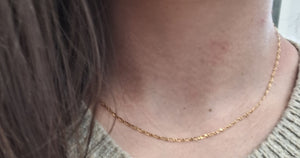Collier or maille figaro