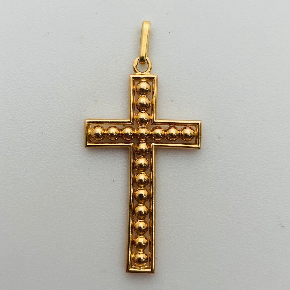 Pendentif Croix en Or Jaune 18K - 2.55 Grs