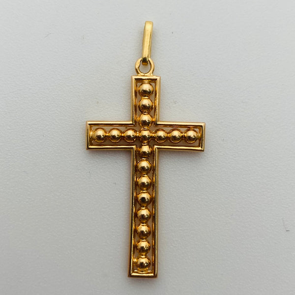 Pendentif Croix en Or Jaune 18K - 2.55 Grs