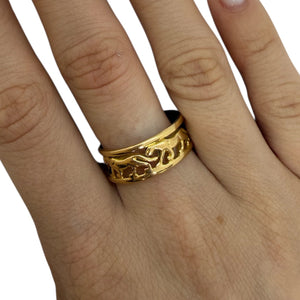 Bague Jonc en Or Jaune 18k  - Taille 60