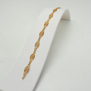 Bracelet maille filigrane en or jaune 18k - 18cm - 4.48gr