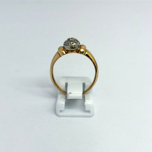 Bague Ancienne Or Jaune 18 K - Taille 54 - 3.61 G