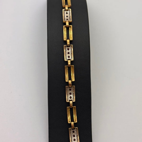 Bracelet gourmette en or jaune 18K 26.93 Grs