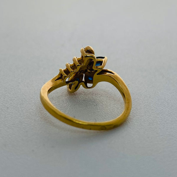 Bagues en Or Jaune avec Diamants et Saphirs