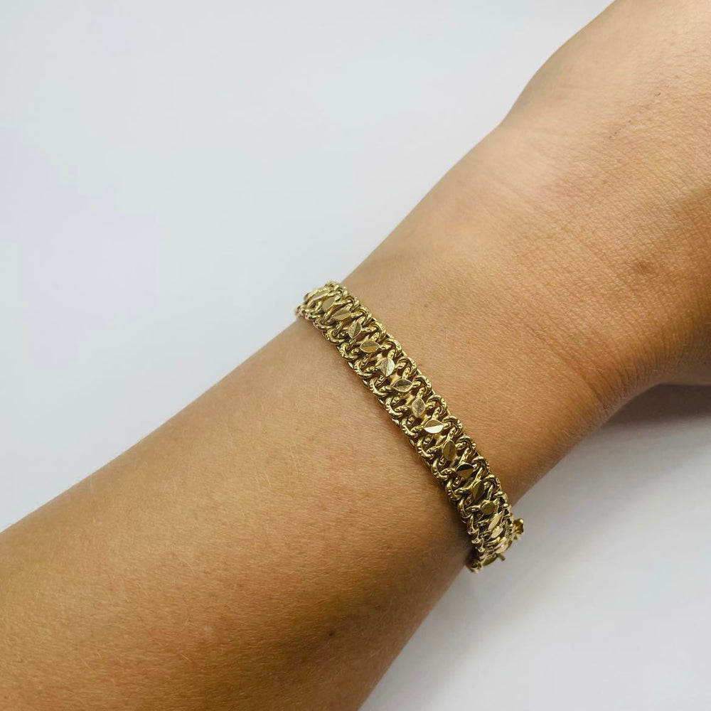 Bracelet Gourmette en Or Jaune 18K 12.49 Grs