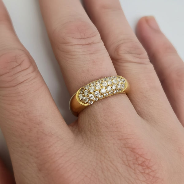 Bague en Or Jaune 18 k avec Oxyde de Zirconium