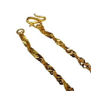 Chaîne Torsadée Or Jaune 24K