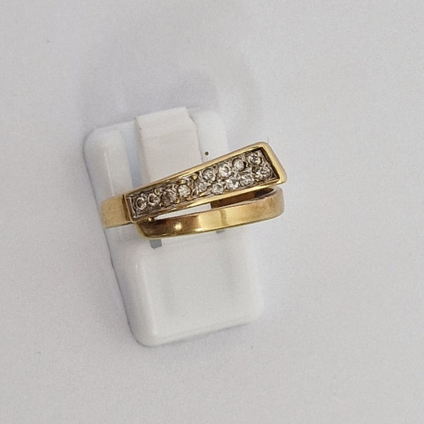 Bague Demi Tour en Or Jaune 18K - Taille 53