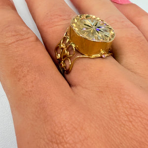 Chevalière en Or Jaune - 18 Carats - Taille 53