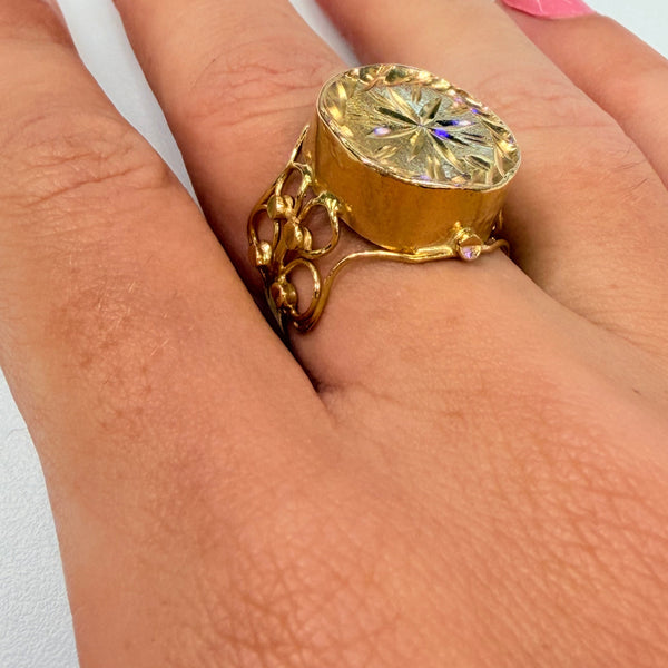 Chevalière en Or Jaune - 18 Carats - Taille 53