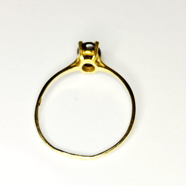 Bague en or jaune 18 carats avec grenat – T 58