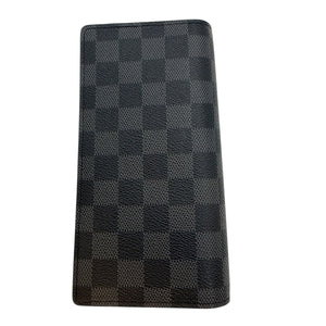 Portefeuille Louis Vuitton Brazza Gris/Noir en Très Bon Etat