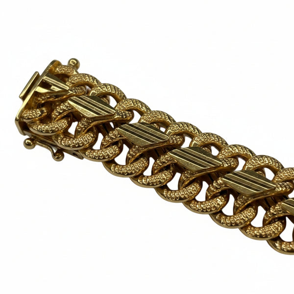 Bracelet Gourmette en Or Jaune 18k