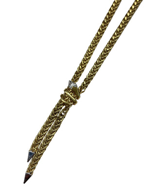 Collier Princesse en Or Jaune et Blanc 750/100