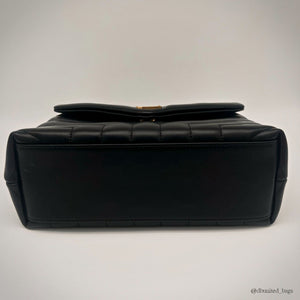 Sac bandoulière Saint Laurent Loulou en cuir noir