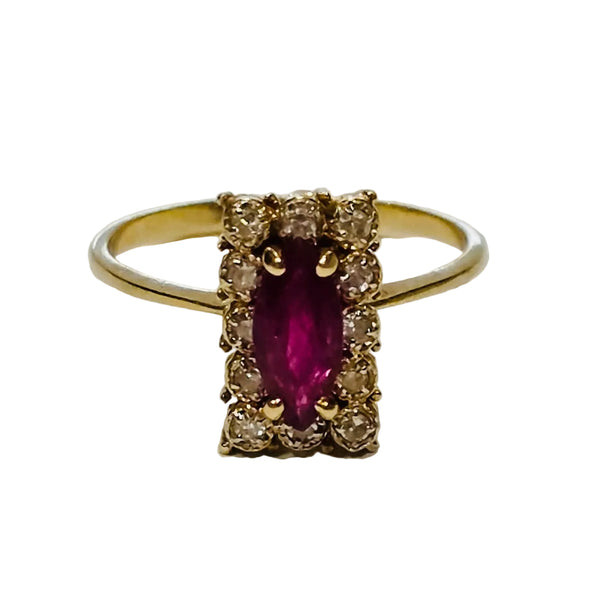 Superbe Bague Or Jaune 750/1000 Diamants