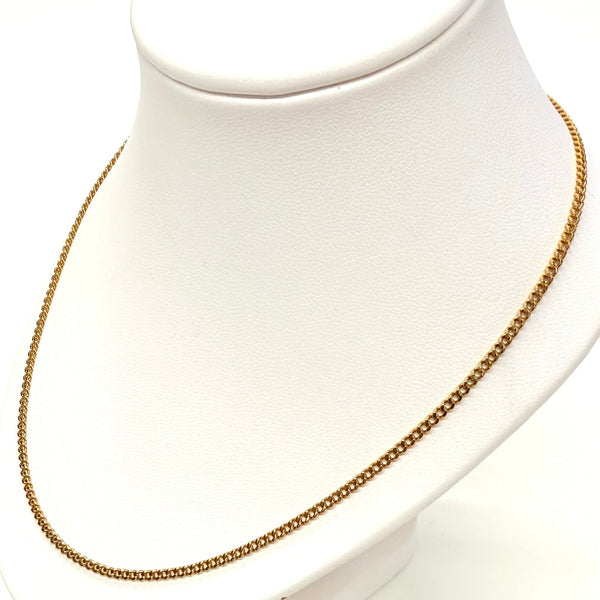 Collier Sautoir en Or Jaune 18k - Maille Forçat Plate