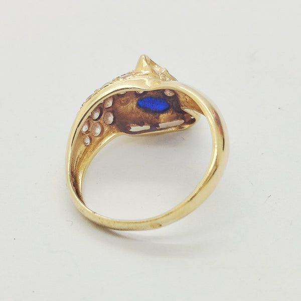 Sublime Bague Serpent Or Jaune 18 K - Taille 56 - 4.45 G