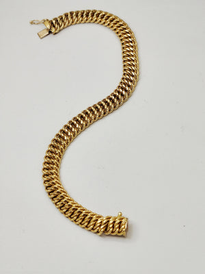Bracelet Maille Américaine Or Jaune 18K 11.05 Grs