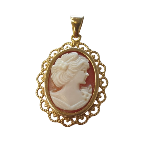 Pendentif camée en or Jaune 18K - 3.28 Grs