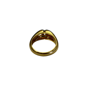Jonc en Or Jaune 750 avec Zirconium