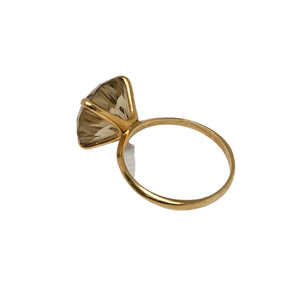 Bague Solitaire en Or Jaune 18k -  4.09 G