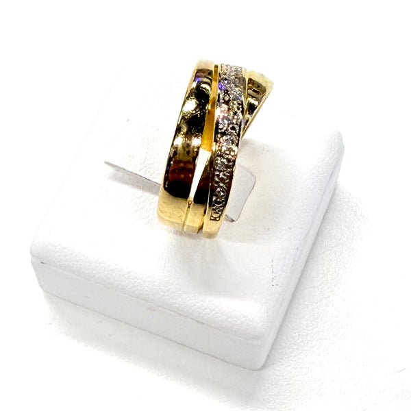 Bague en or jaune 18K - Taille 55