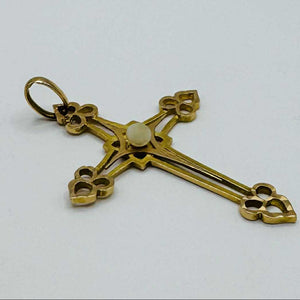 Pendentif Croix en Or Jaune 18K - 3.08g