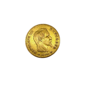 Pièce de 10 Francs Napoléon III en or jaune 20 carats - 3.18 Grs