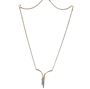 Collier Princesse Or Jaune 18k avec Topazes Bleues