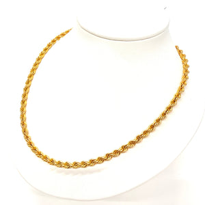 Collier chaîne torsadée en or jaune 18k 8.1 Grs