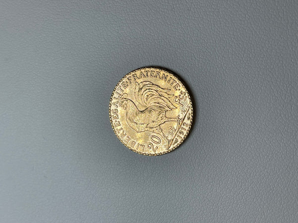 Pièce 20 Francs Coq Marianne en Or Jaune 22K - 6.42G