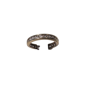 Bague tour complet en or jaune avec oxydes de zirconium  14K - T 58