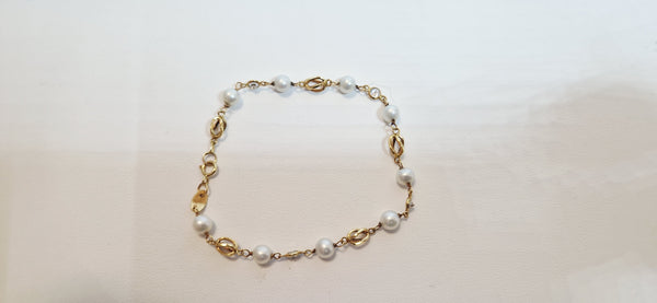 Bracelet Maillons Fantaisie en Or Jaune 18K 3.83grs