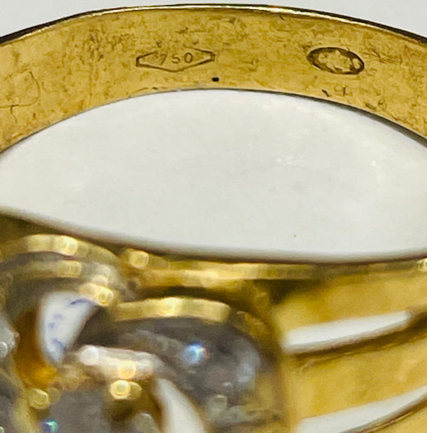 Bague cœur en or jaune 18 K - Taille 53 - 3.43 G
