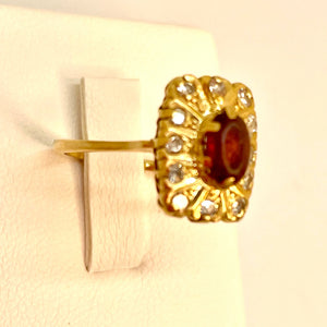 Bague Marquise en Or Jaune 18K - Taille 49 - 3.11G