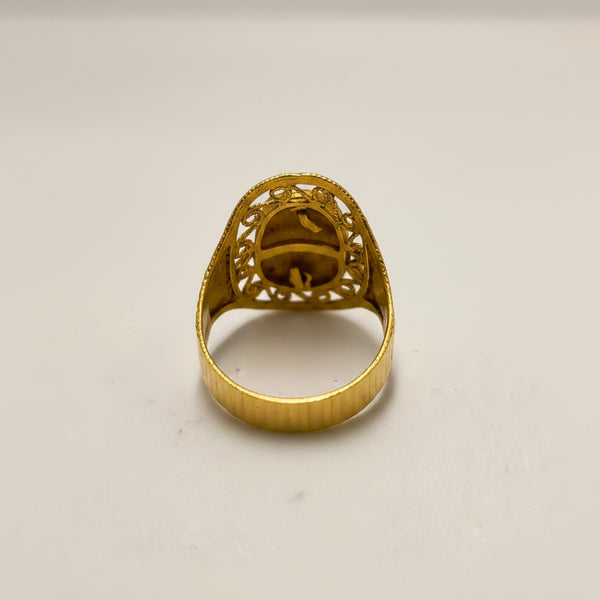 Anneau Ancien en Or Jaune 22 K - Taille 57 -  7.10 G