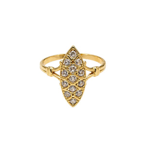 Bague Marquise en Or jaune 18K - 3.05 G
