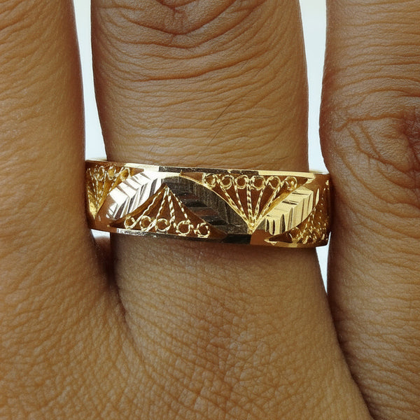 Superbe bague en Or jaune 21K - taille 59 - Taille 2.02G