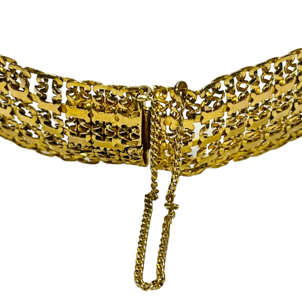 Bracelet Maillon Maille Russe en Or Jaune 18K