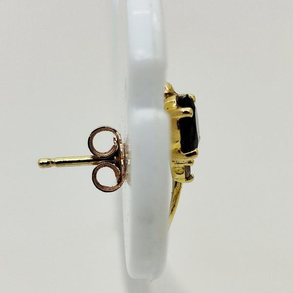 Boucles d'oreilles en Or jaune 18K - saphir et diamants -  1.62G