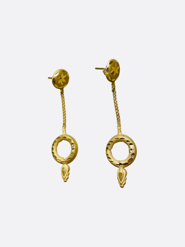 Boucles d'oreilles en or jaune 18K - 3.10 Grs
