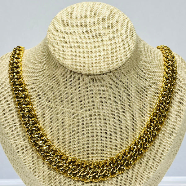Collier maille Américaine en Or Jaune 18K